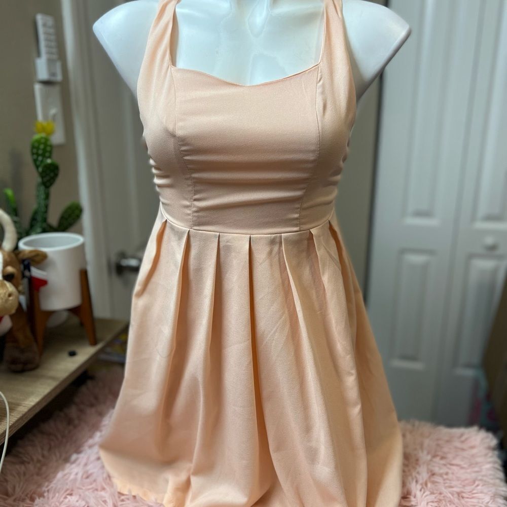 Tea n cup pink fit and flare dress
